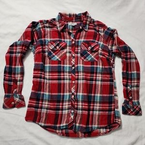 Size small red and blue flannel shirt from Croft and Barrow